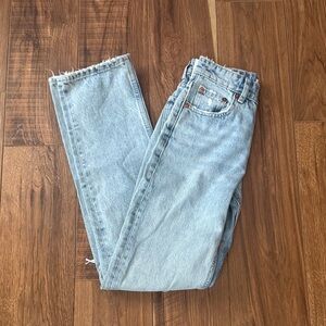 Zara Light Blue Straight Leg Jeans